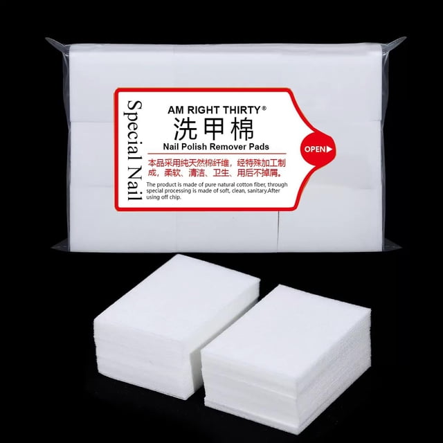 Almohadillas de algodón para uñas sin pelusa -540 PCS Almohadillas de limpieza de uñas de tela no tejida Removedores de esmalte Almohadillas de algodón Extensión de pestañas Pegamento Toallitas de lim
