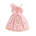 thumbnail image 1 of Robe Petite Fille Volant Sans Manches Robe en Tulle Robe d'Été Fille Robe d'Anniversaire Bébé Fille Vêtements Bébé Fille 5-6 Ans, 1 of 8
