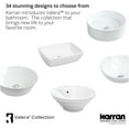 thumbnail image 6 of Karran Usa Vc-603 Valera 16-1/4" Square Vitreous China Vessel Bathroom Sink - White, 6 of 6