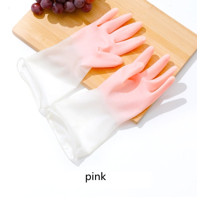 Household Dishwashing Gloves Women's Clothes Washing Artifact Waterproof Rubber Gloves Thin Household Dishwashing Latex Gloves