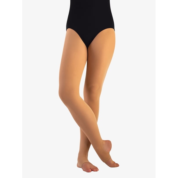Body Wrappers Women's Stirrup Plus Size Dance Tights Skin Tone