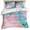 Green, variant on 3 Piece Teal Pink Marble Duvet Cover Set Twin Size,Microfiber Comforter/Quilt Cover with Corner Ties and 2 Pillowcases,Abstract Ink Painting Modern Luxury All Season Soft Bedding with Zipper Closure