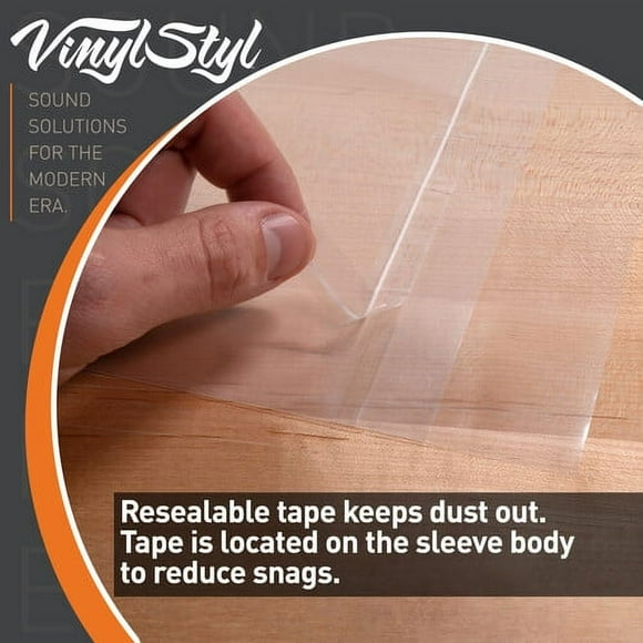 Vinyl Styl® 12 Inch Outer Record Sleeves - Resealable - 500 Count Bulk (Clear)