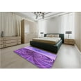 thumbnail image 5 of Ahgly Company Machine Washable Indoor Round Transitional Heliotrope Purple Area Rugs, 5' Round, 5 of 7