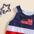 thumbnail image 5 of Krdevn Baby Boys' American Flag Romper, Red White Blue Striped Bodysuit, Soft Casual Outfit for Independence Day & Daily Wear,3-6 Month, 5 of 7