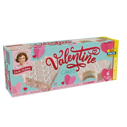 Little Debbie Big Pack Valentine Cakes (Vanilla)