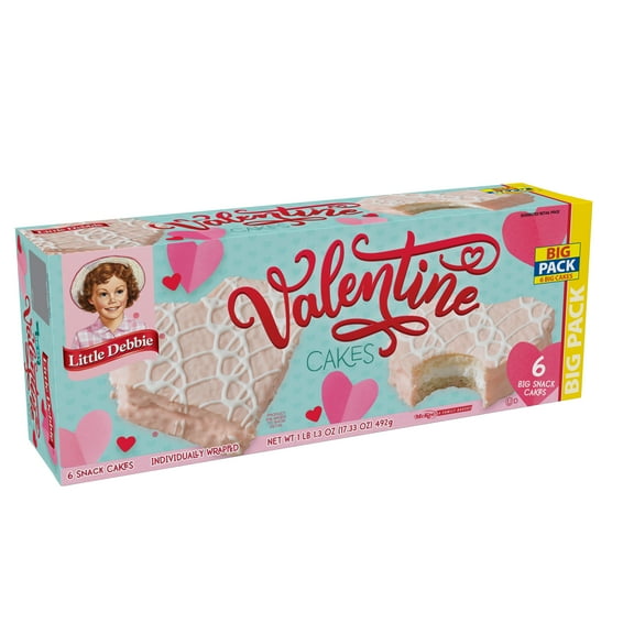 Little Debbie Big Pack Valentine Cakes (Vanilla)