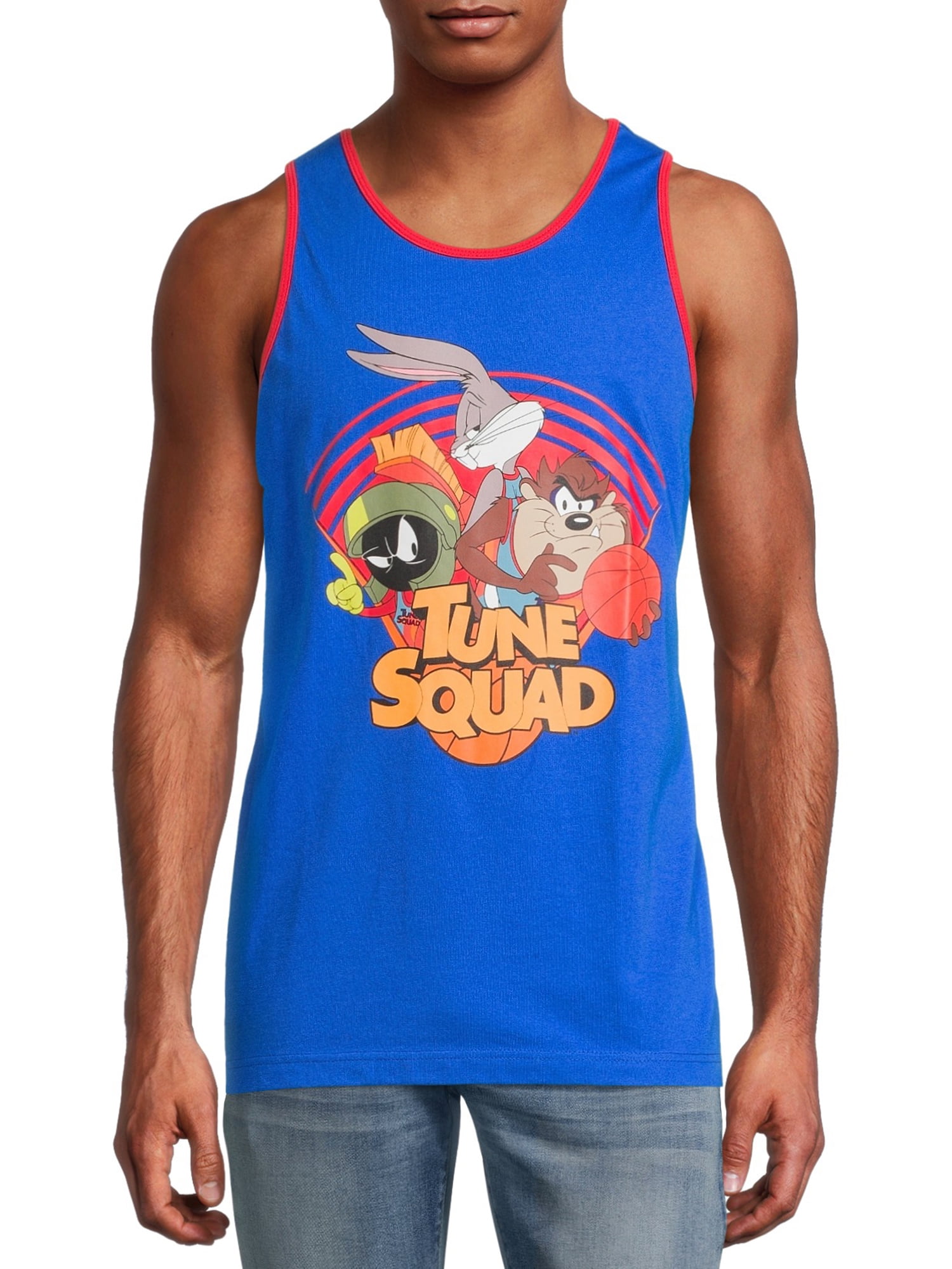 Space Jam Space Jam 2 Men S Big Men S Tune Squad Jersey And Cast Graphic Tank Tops 2 Pack Walmart Com Walmart Com
