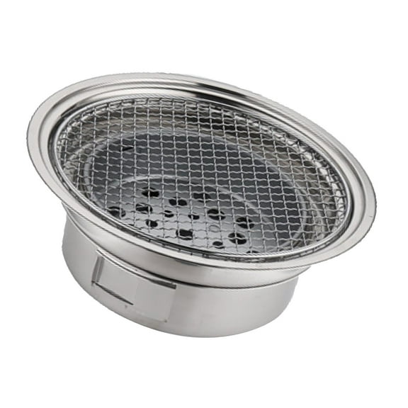 Japanese Tabletop grill per bbq, Portable Round Barbecue Food  with Grill for , Robata, Yakitori, Takoyaki and BBQ , L L