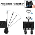 thumbnail image 2 of Collapsible Foldable Portable Utility 240L Capacity Wagon Garden Cart with Pedal Brake, Outdoor Portable Garden Cart Utility Wagon for Groceries Camping Sports with Large Capacity & Drink Holder, 2 of 4