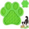 thumbnail image 1 of Alfombrilla para lamer perros, cojín para lamer perros, almohadillas de silicona para lamer perros con ventosas, alfombrilla para lamer perros de alimentación lenta, para baño de perros verde, 1 of 5