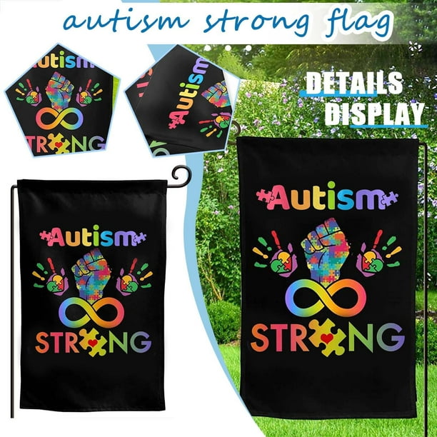 House Decorations For Home Puzzle Autism Awareness Strong Garden Flag Vertical Double Sized Inspirational Com - Autism Awareness Home Decorations