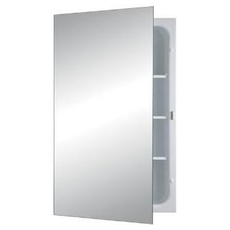 1438 Focus Frameless Medicine Cabinet with Polished Mirror, 16-Inch by 26-Inch