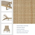 thumbnail image 4 of GDF Studio Stetson Outdoor Acacia Wood and Flat Wicker Chaise Lounge, Light Brown and Light Multibrown, 4 of 11