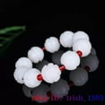 thumbnail image 4 of K-KED White Jade Lotus Bracelet Gift Bead Amulet Natural Accessories Carved Jewelry, 4 of 7
