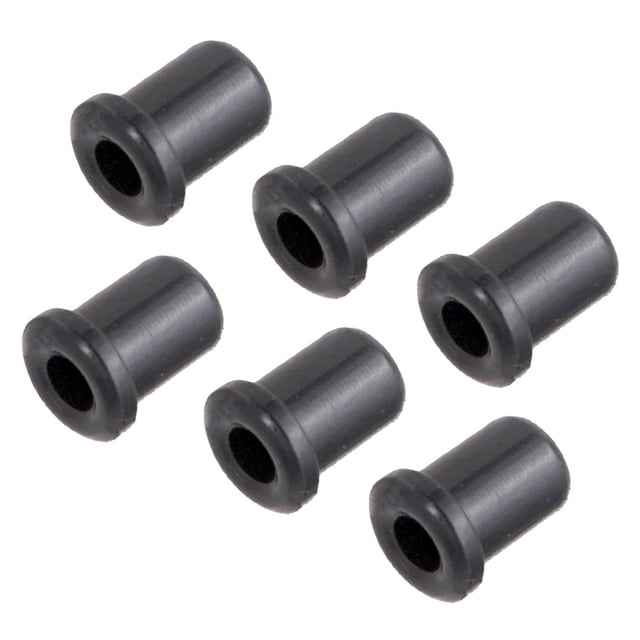 Mosiee 6 Pcs Electric Bass Guitar String Thru Body Ferrules Bushing Guitar Bridge String Mounting Ferrules Bushing Black/Gold/Chrome