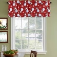thumbnail image 3 of Red Christmas Curtain Valances for Windows, Kitchen Valance Window Treatments Panel 2 Pack, Snowflake Snowman Xmas Christmas Rod Pocket Short Curtains for Bathroom Bedroom 54 x 18 Inch, 3 of 8