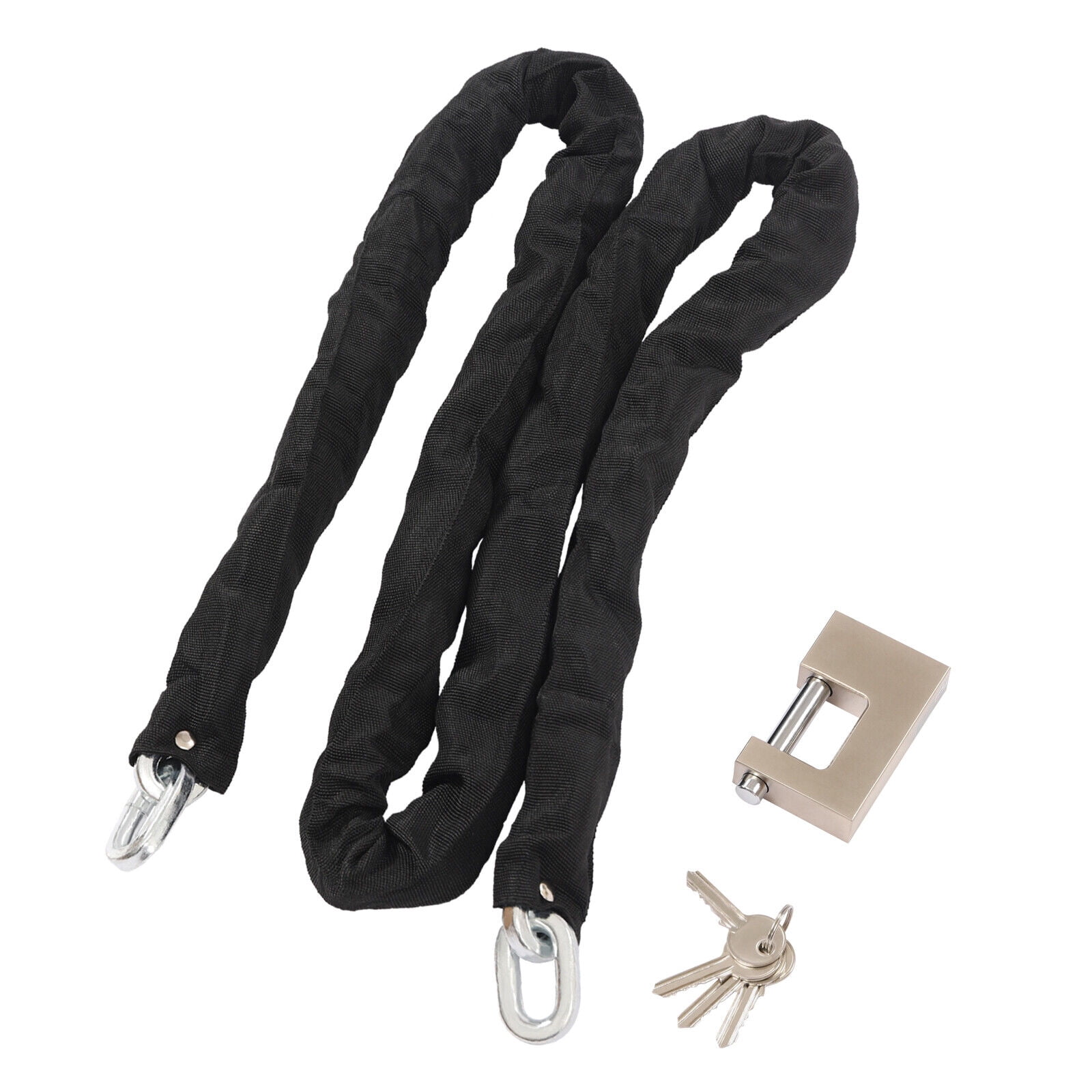 3/8" Chain & Lock Kit Long Chain 9 Ft Chain Lock Security for Bike Bicycle Gates