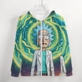 thumbnail image 4 of Rick And Morty Zip Up Hoodies Unisex Realistic 3D Print Sweatshirt Long Sleeve Hooded Jacket Coat 5XL, 4 of 8