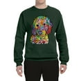 thumbnail image 3 of Dean Russo Sweet Poodle Dog Lover Unisex Crewneck Graphic Sweatshirt, Forest Green, Small, 3 of 6