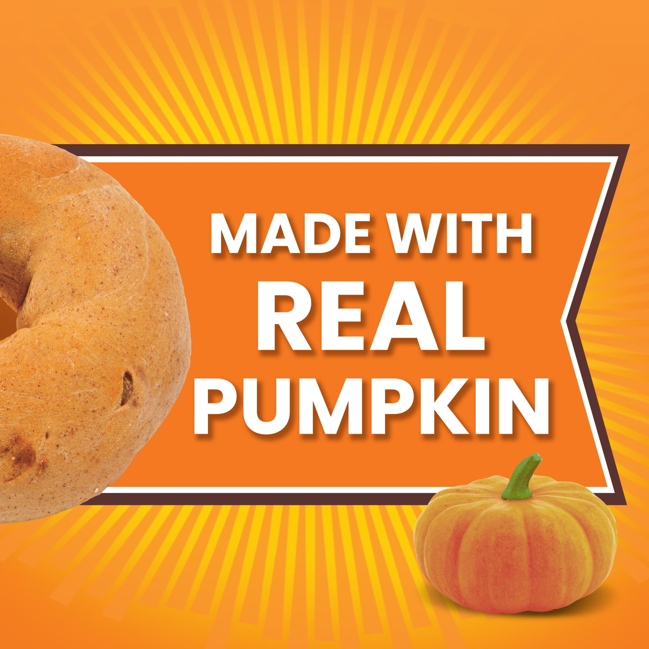 Thomas' Pumpkin Spice Bagels, 6 count, Bagels, 19 oz Bag