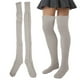 thumbnail image 5 of Calcetines Hasta El Muslo Para Botas Calcetines Altos Para Botas Calcetines Altos De Invierno Calcetines Largos Para Botas Calentadores De Piernas Medias Cable Knit Warm Leg Tube ANGGREK gris, 5 of 8