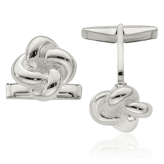 925 Sterling Silver Love Knot Cufflinks French Tuxedo Shirt Cuff Links Set for Men