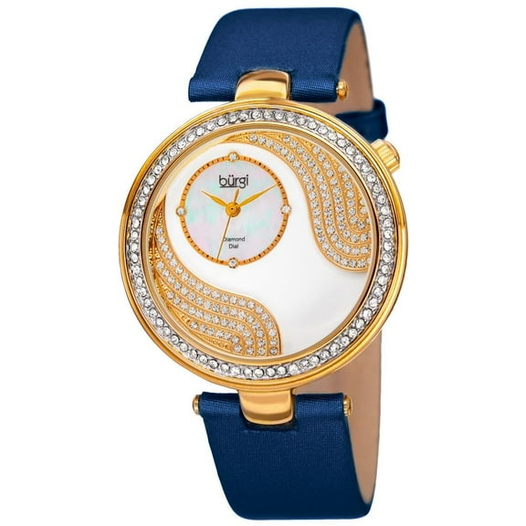 BUR131RD 38mm Metal Case Red Calfskin Synthetic Sapphire Women's Watch