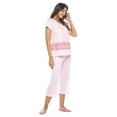 thumbnail image 2 of Casual Nights Women's Capri Pajama Set, Top with Capri Pants Pjs Floral Pajama Sets, 2 of 5