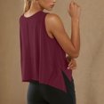 thumbnail image 7 of Stichou Women's Workout Crop Tops Y2K Oversized Cap Sleeve Flowy Tee Loose Fit Boxy Basic Yoga 2026 Summer Active Gym Shirts Deep Red 2XL, 7 of 7
