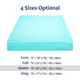 thumbnail image 6 of Unique Bargains 12" Large Pocket Satin Silk Fitted Sheet Queen Cyan, 6 of 7