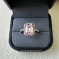thumbnail image 3 of 4 Carat Yellow/Pink Engagement Ring for Women Emerald Cut Simulated Diamond Wedding Band CZ Promise Wedding Ring, 3 of 7