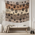 thumbnail image 5 of Brown Beige Large Tapestry for Bedroom Wall Hanging Tapestry, Rustic Farmhouse Dog Paw Vintage Ceiling Backdrop Tapestries Poster Blanket Wall Decor for Teens Room Living Room Dorm 100" x 59", 5 of 8