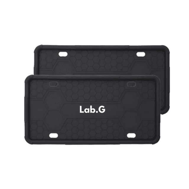 2 pzs Porta Placas Universal Accesorios Para Autos De Silicon Lab.G Negro