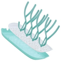 LABSERRON 1Pack Space Saving Blue Upright Baby Bottle Drying Rack for Kitchen Organizer