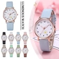 thumbnail image 2 of Simple And Fashionable Temperament Small Daisy Retro Belt Watch Girl Student Watch College Style Forest Quartz Watch, 2 of 7