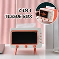 thumbnail image 1 of Fiudx Caja de Pañuelos, Diseño Similar a Un Televisor, Función de Soporte para Teléfono Móvil, Moderna y Práctica, Fácil de Transportar y Limpiar, para Uso Doméstico y de Oficina, Tamaño 18,5 X 14,5, 1 of 2