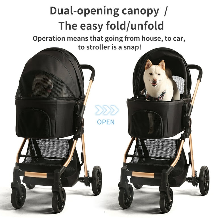 Spacious pet stroller：PawHut Pet Stroller Universal Wheel Foldable for  Medium/Large dogs/cats for Sale in New York, NY - OfferUp