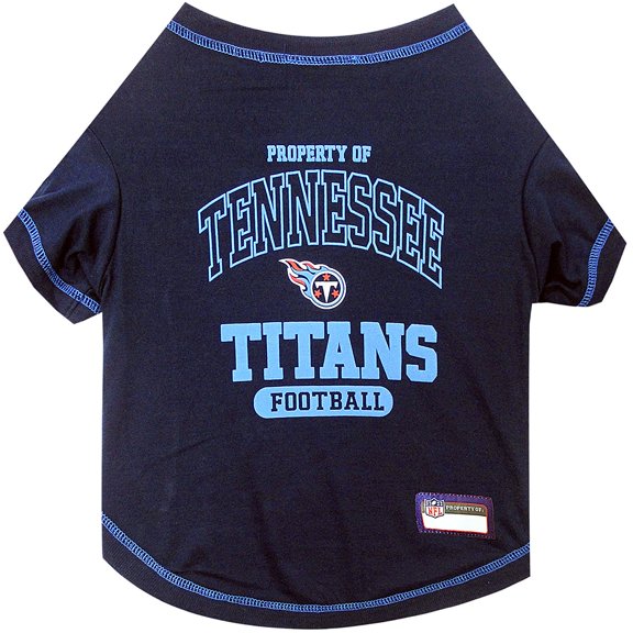 Pets First NFL Tennessee Titans Pet T-Shirt. Licensed, Wrinkle-free, Tee Shirt for Dogs/Cats. Football Shirt