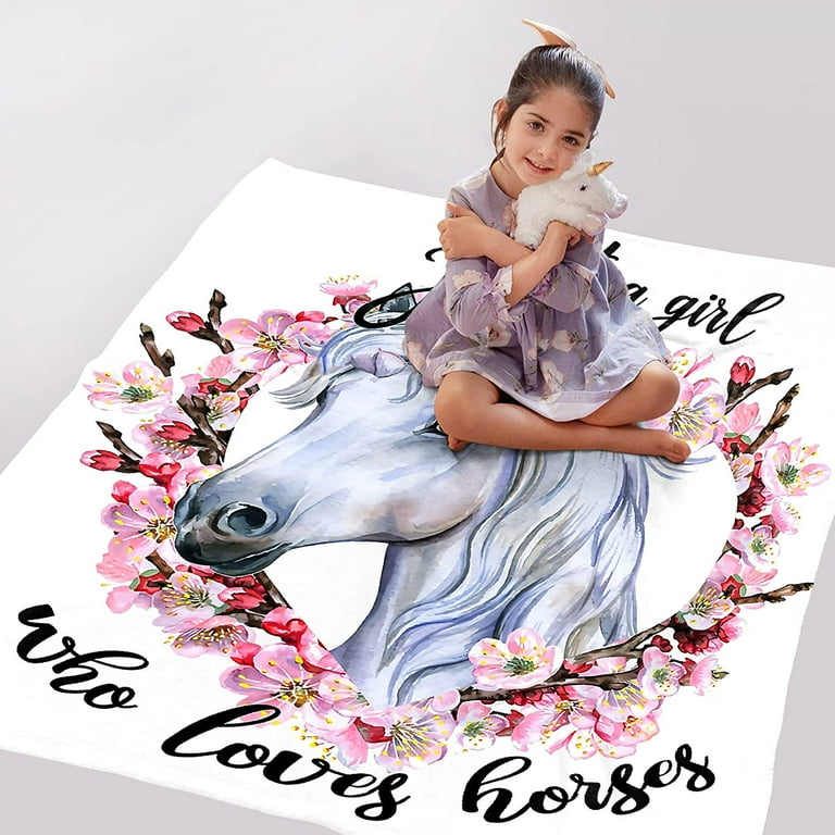 Personalized horse throw blanket sale