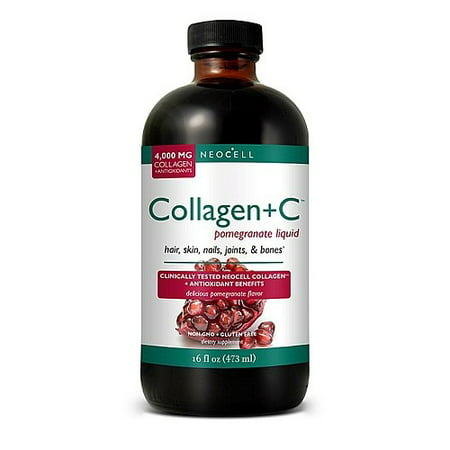 NeoCell Collagen+C Pomegranate Liquid for Men and Women 16 (Best Liquid Collagen Supplement)