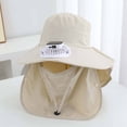 thumbnail image 6 of FUZHIQ Full Coverage Solar Fan Hat with Face Mask & Neck Flap, Wide Brim Rechargeable UV Protection Cooling Hat for Fishing Farming Cycling,B, 6 of 8