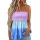 thumbnail image 1 of Camisetas Sin Mangas Para Mujer Camiseta sin mangas Bandeau para mujer, cómoda, sin mangas, para vacaciones de verano, holgada, para vacaciones, blusa plisada, Túnica elástica, camiseta (Sky Blue, L), 1 of 5