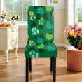 thumbnail image 4 of TSOVTHRID Shamrock Heart Print 5 Pcs Chair Covers and Tablecloth Set Removable Washable Table Cover and Chair Seat Slipcover for Home Hotel Dining Room Banquet St. Patrick's Day Decor, 4 of 7