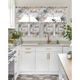 thumbnail image 4 of Vintage Country Swag Curtains for Living Room/Bedroom Windows, Blue Rustic Texas Star Vines Wooden Grain Kitchen Curtains and Valances Set 36 Inch Length, Light Filtering Swags Valance Curtain Panels, 4 of 5