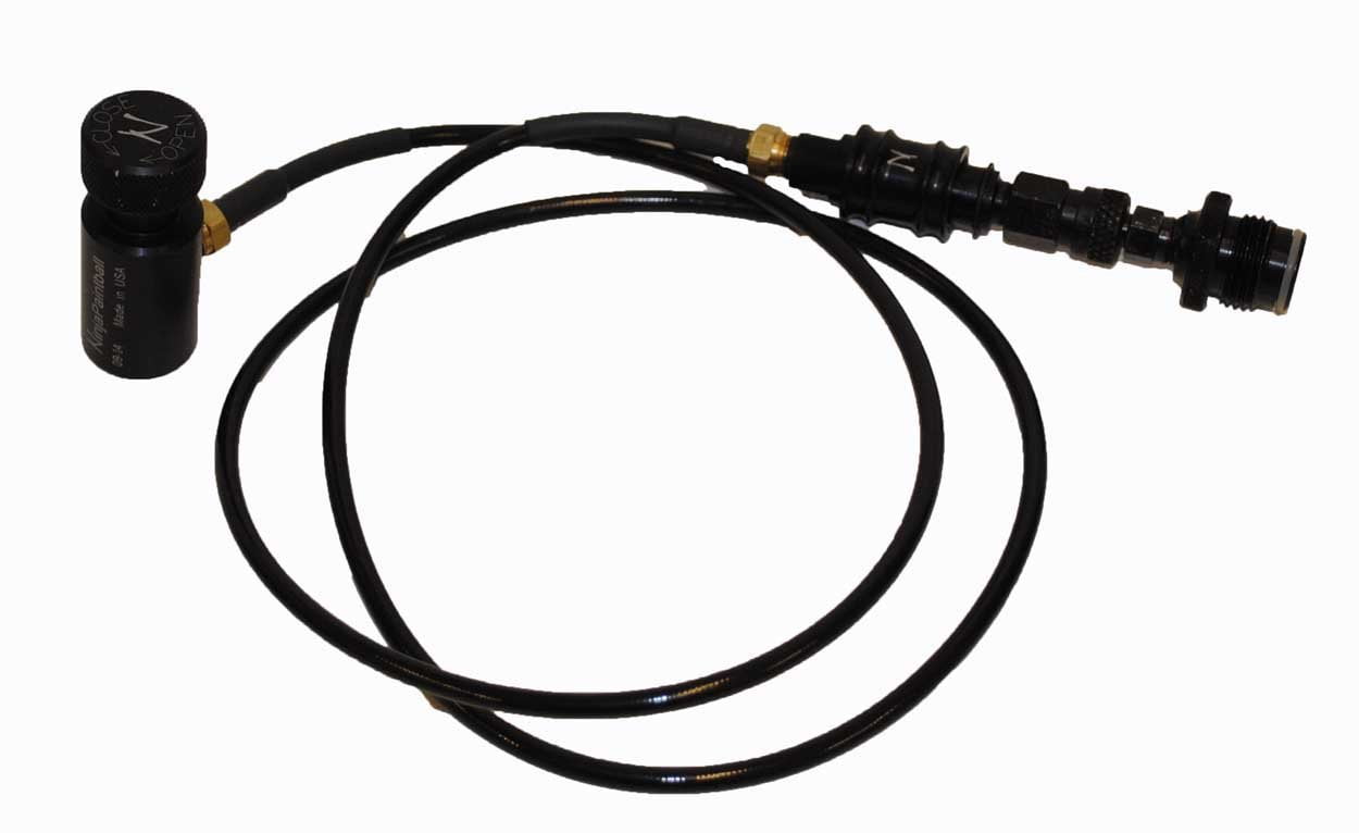 NINJA MICRO REMOTE LINE WITH SLIDE CHECK FOR N2 & HPA PAINTBALL TANKS