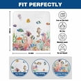 thumbnail image 6 of Coastal Ocean Chair Covers Set of 8 Seahorse Coral Seaweed Seashell Tropical Fish Chair Back Covers Stretch Removable Washable Slipcovers Protector for Dining Room Kitchen Party Decor, 6 of 9