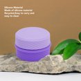 thumbnail image 4 of Travel Silicone Makeup Containers Set, Compact Reusable Empty Silicone Cream Jar Refillable 3 Dispensers Purple  For Toiletries, 4 of 8
