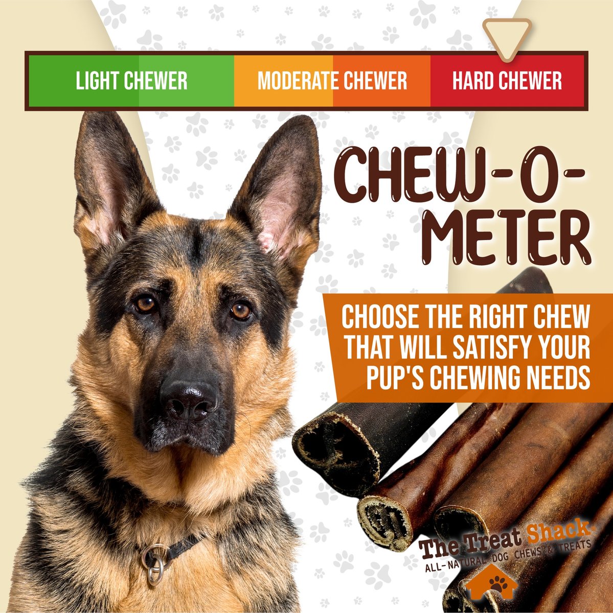 The Treat Shack 6-in Beef Flavor Collagen Sticks Natural Dog Chew Treats, 20CT