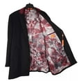 thumbnail image 5 of Tallia Mens Wool Blend Contrast Velvet Top Collar Coat Medium Black - NWT $495, 5 of 7
